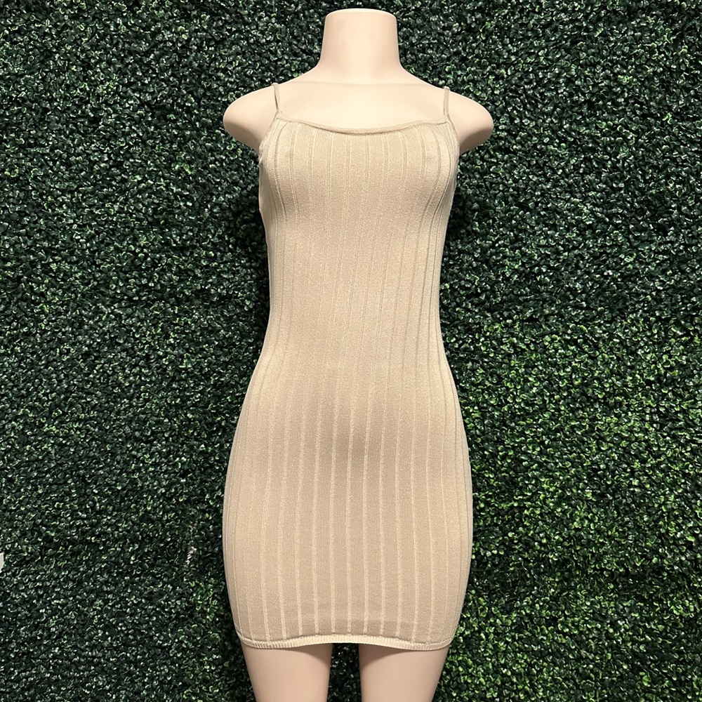 Fitted Tan Dress